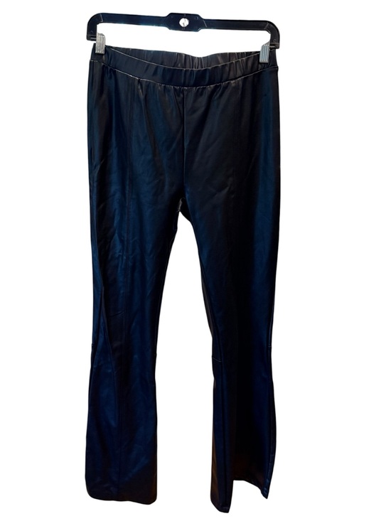 Generation Love Pants - Generation Love NY Black Faux Leather Vegan Pants Flare Leg L
